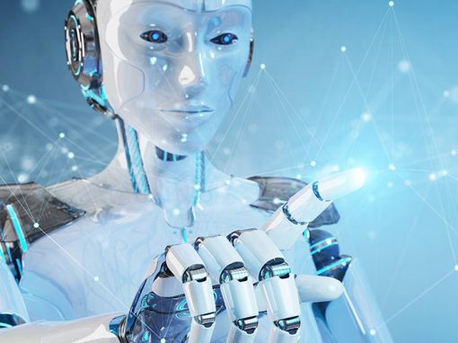 Roboter, der tippt